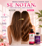 Kit Cabello Radiante™ Nutrición diaria para un cabello más fuerte, saludable y lleno de vida.